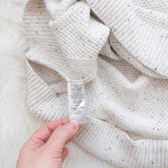 LOFT PLUS SWEATER WOMENS SZ 16/18 BEIGE MULTICOLOR SPECKLED BOATNECK - Picture 6 of 6